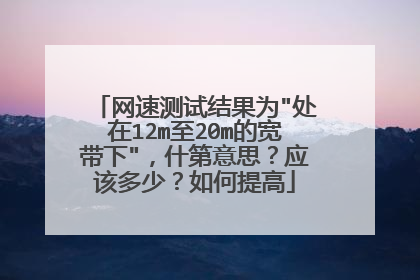 网速测试结果为