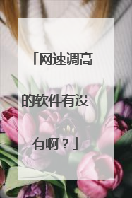 网速调高的软件有没有啊?