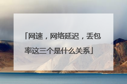 网速,网络延迟,丢包率这三个是什么关系