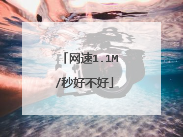 网速1.1M/秒好不好