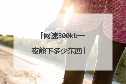 网速300kb一夜能下多少东西