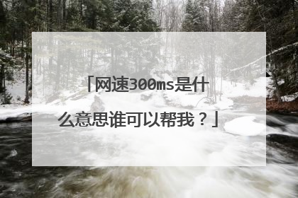 网速300ms是什么意思谁可以帮我?