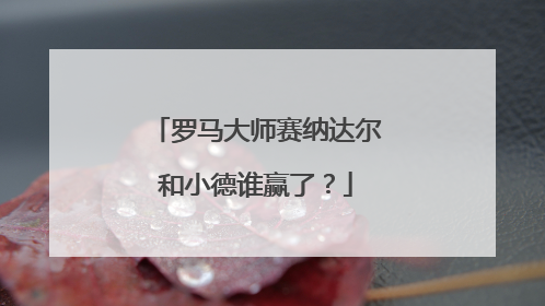 罗马大师赛纳达尔和小德谁赢了？