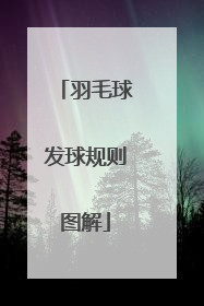 羽毛球发球规则图解