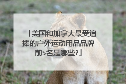 美国和加拿大最受追捧的户外运动用品品牌前5名是哪些?