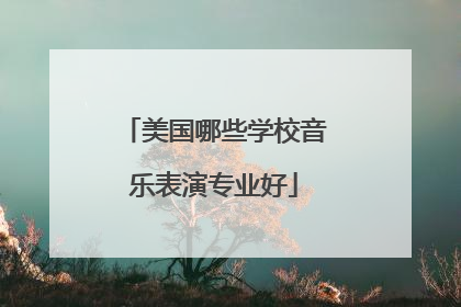美国哪些学校音乐表演专业好