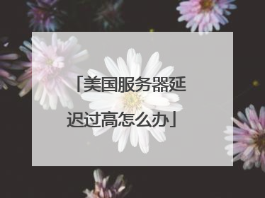 美国服务器延迟过高怎么办
