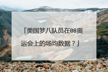 美国梦八队员在08奥运会上的场均数据？