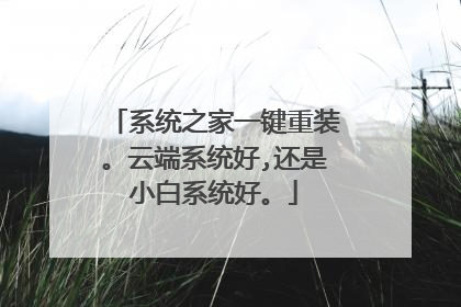 系统之家一键重装。云端系统好,还是小白系统好。