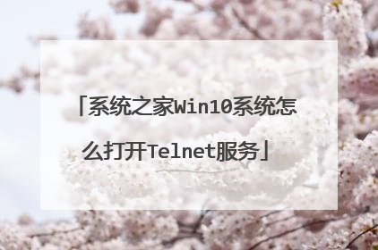 系统之家Win10系统怎么打开Telnet服务
