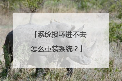 系统损坏进不去怎么重装系统?