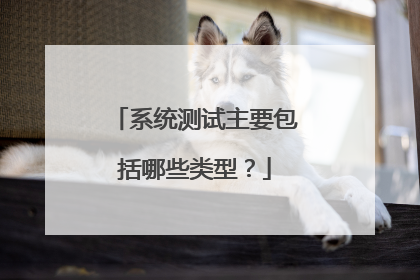 系统测试主要包括哪些类型?