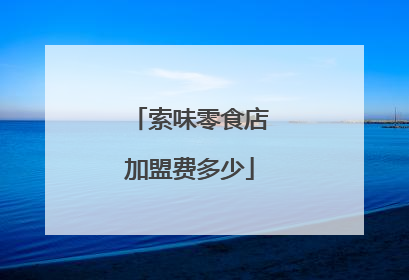 索味零食店加盟费多少