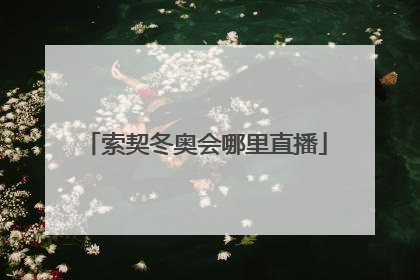 索契冬奥会哪里直播