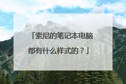 索尼的笔记本电脑都有什么样式的？