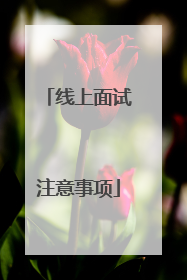 线上面试注意事项