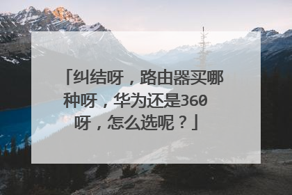 纠结呀,路由器买哪种呀,华为还是360呀,怎么选呢?