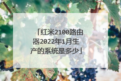 红米2100路由器2022年1月生产的系统是多少