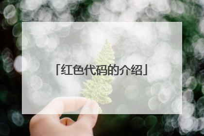 红色代码的介绍