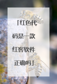 红色代码是一款红客软件正确吗