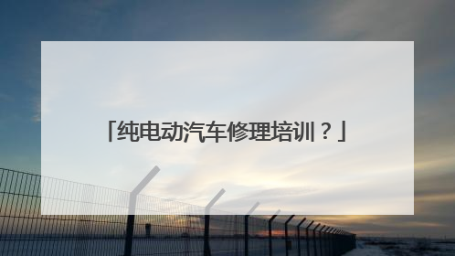 纯电动汽车修理培训？