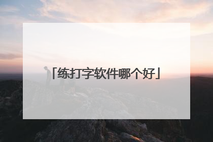 练打字软件哪个好