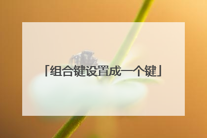 组合键设置成一个键