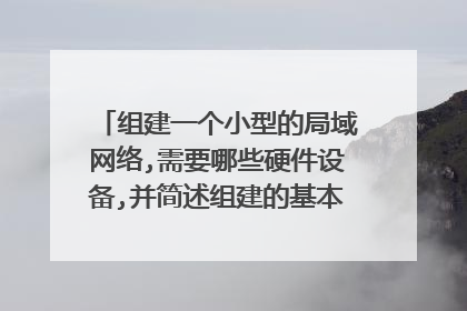 组建一个小型的局域网络,需要哪些硬件设备,并简述组建的基本步骤. 一道作业题,简单的就行,
