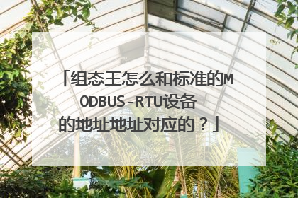 组态王怎么和标准的MODBUS-RTU设备的地址地址对应的?