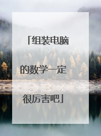 组装电脑的数学一定很厉害吧