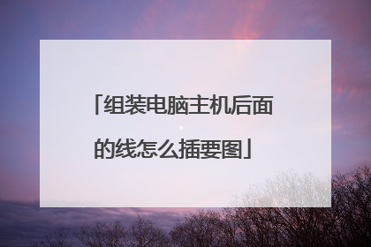 组装电脑主机后面的线怎么插要图
