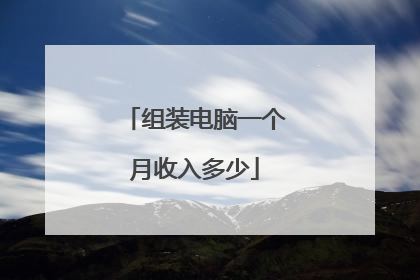 组装电脑一个月收入多少
