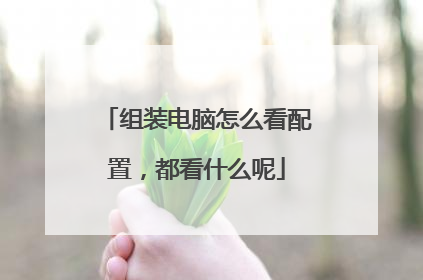 组装电脑怎么看配置,都看什么呢