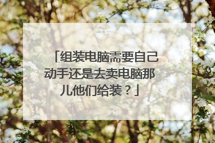 组装电脑需要自己动手还是去卖电脑那儿他们给装？