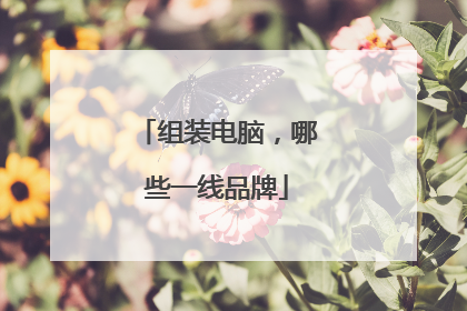 组装电脑,哪些一线品牌