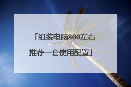组装电脑800左右推荐一套使用配置