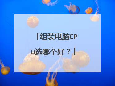 组装电脑CPU选哪个好?