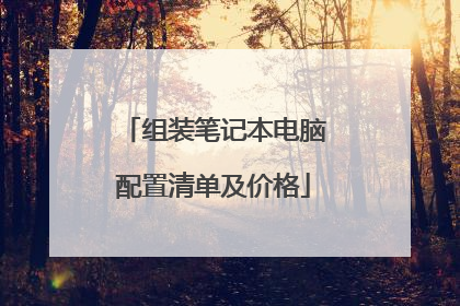 组装笔记本电脑配置清单及价格
