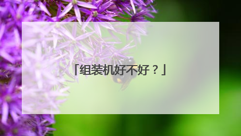 组装机好不好?