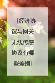 经济协议与网关无线传感协议有哪些差别