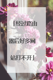 经过路由器后好多网站打不开