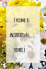 给网卡配置路由策略