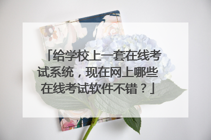 给学校上一套在线考试系统,现在网上哪些在线考试软件不错?