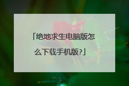 绝地求生电脑版怎么下载手机版?
