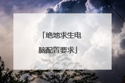 绝地求生电脑配置要求