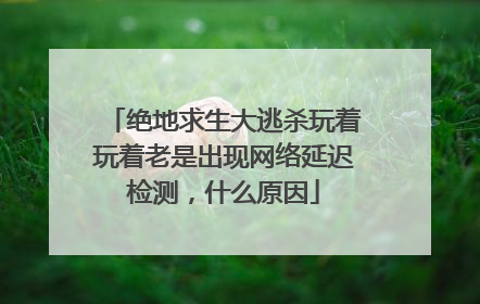 绝地求生大逃杀玩着玩着老是出现网络延迟检测，什么原因