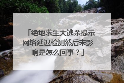 绝地求生大逃杀提示网络延迟检测然后未影响是怎么回事？