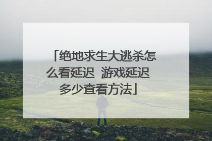 绝地求生大逃杀怎么看延迟 游戏延迟多少查看方法