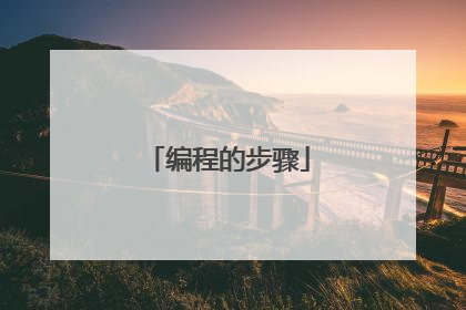 编程的步骤
