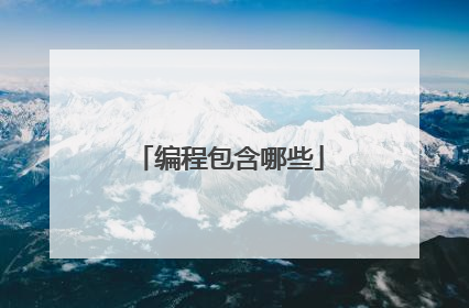 编程包含哪些